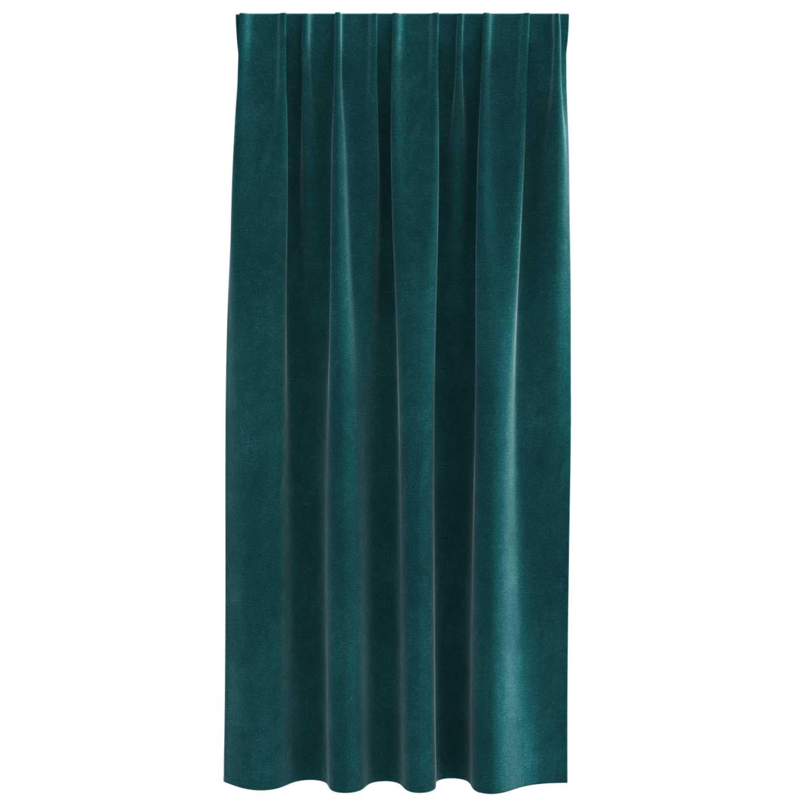 Verdunkelungsvorhänge 2er Set Dunkelgrün Samt, 140 x 175 cm, mit Ösen Schlaufen, Blickschutz Vorhang für Wohnzimmer Schlafzimmer, energiearme Abdunkelung