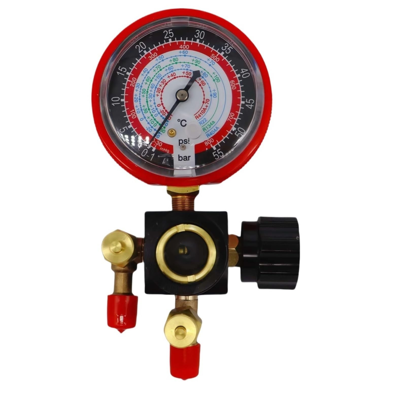 1 x Manometer, 500–800 psi, geeignet für Kältemittel-Manometer von R410A, R22, R134A und R404A (800psi)