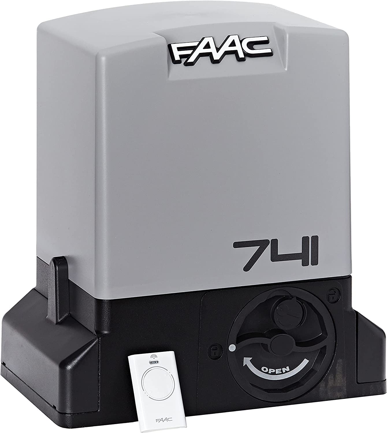 FAAC Delta 3 Kit Automazione Per Cancelli Scorrevoli con peso Max 900KG motore 230V - Scheda elettronica inclusa 1 coppia di fotocellule Safebeam, (L) x (P) x (H) 29.5 x 22.1 x 32.2 cm, 105630445
