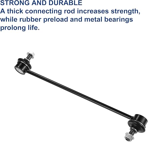 Miniatura 7 de ACROPIX Barra estabilizadora de barra estabilizadora delantera para Chrysler 200, paquete de 2, color negro