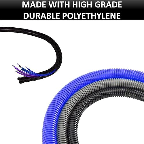 Miniatura 6 de Kable Kontrol Tubo de telar de alambre dividido de colores de 12 pulgadas de largo de 100 pies de largo  Cubierta de conducto de alambre verde para