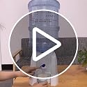 Image of Tabletop Water Dispenser Stand - Durable Countertop Water Purifier Jar Support with Drip-Resistant Paddle Spout - Universal Fit for 20L Water Cans - Compact Design for Home & Office (White)