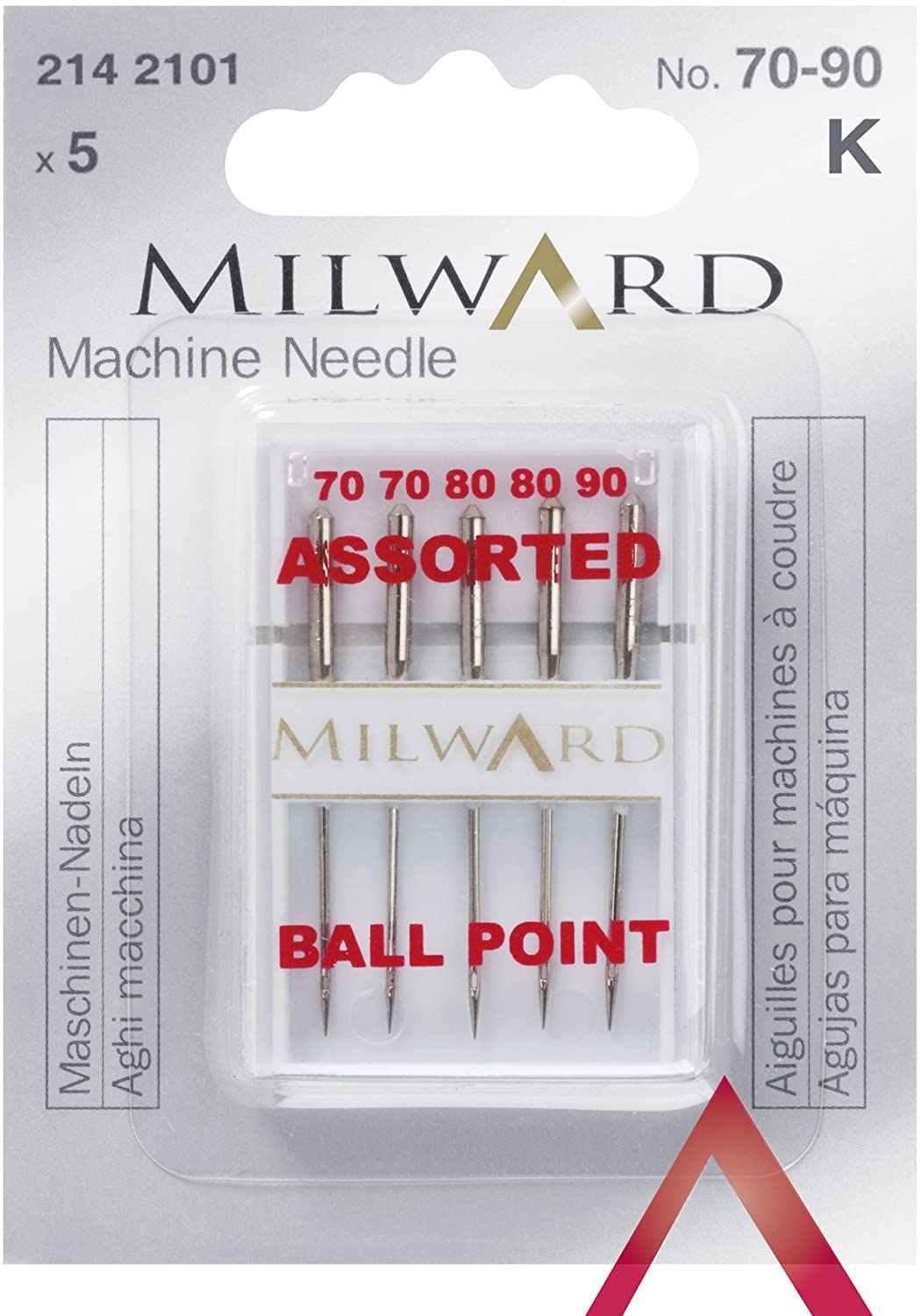 Milward Gauge 70/70/ 80/80/ 90 Assorted Sewing Machine Needle