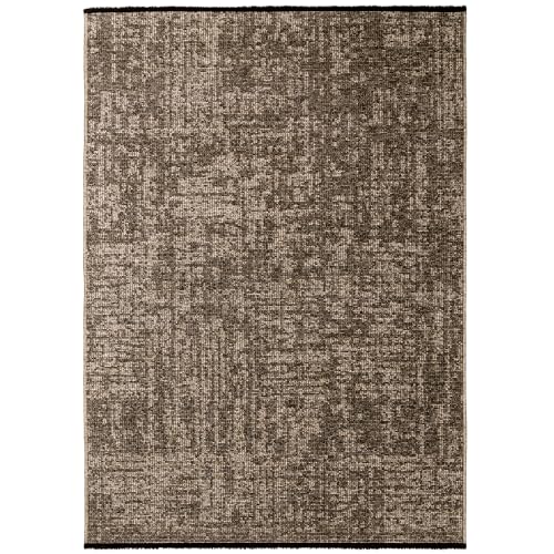 Tapis runner en coton chenille beige 80x150cm SIMPEX lavable