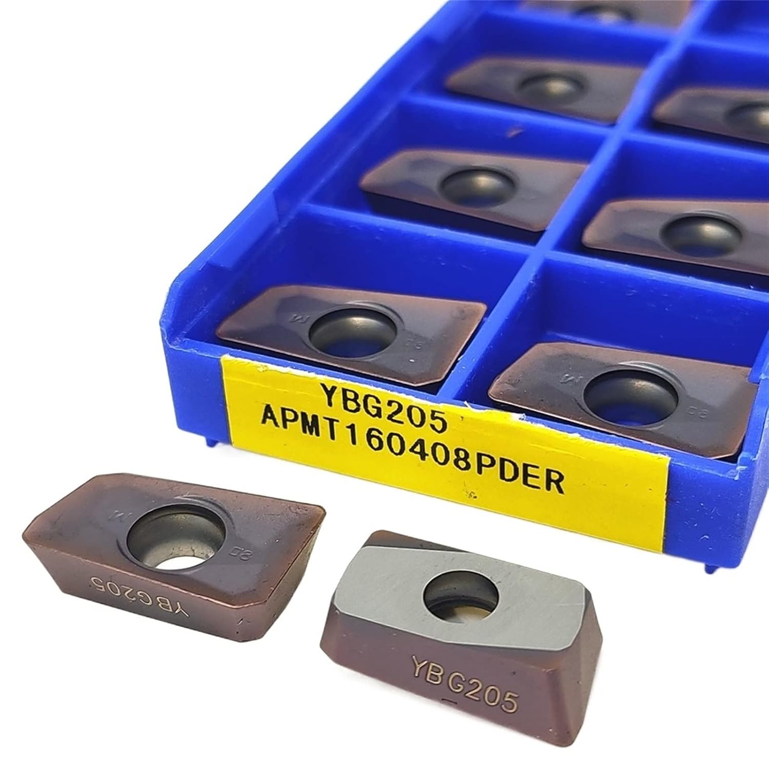 Indexable Carbide Lathe Tool 10PCS Carbide Milling Cutter APMT160408PDER YBG205 Insert for Steel Stainless