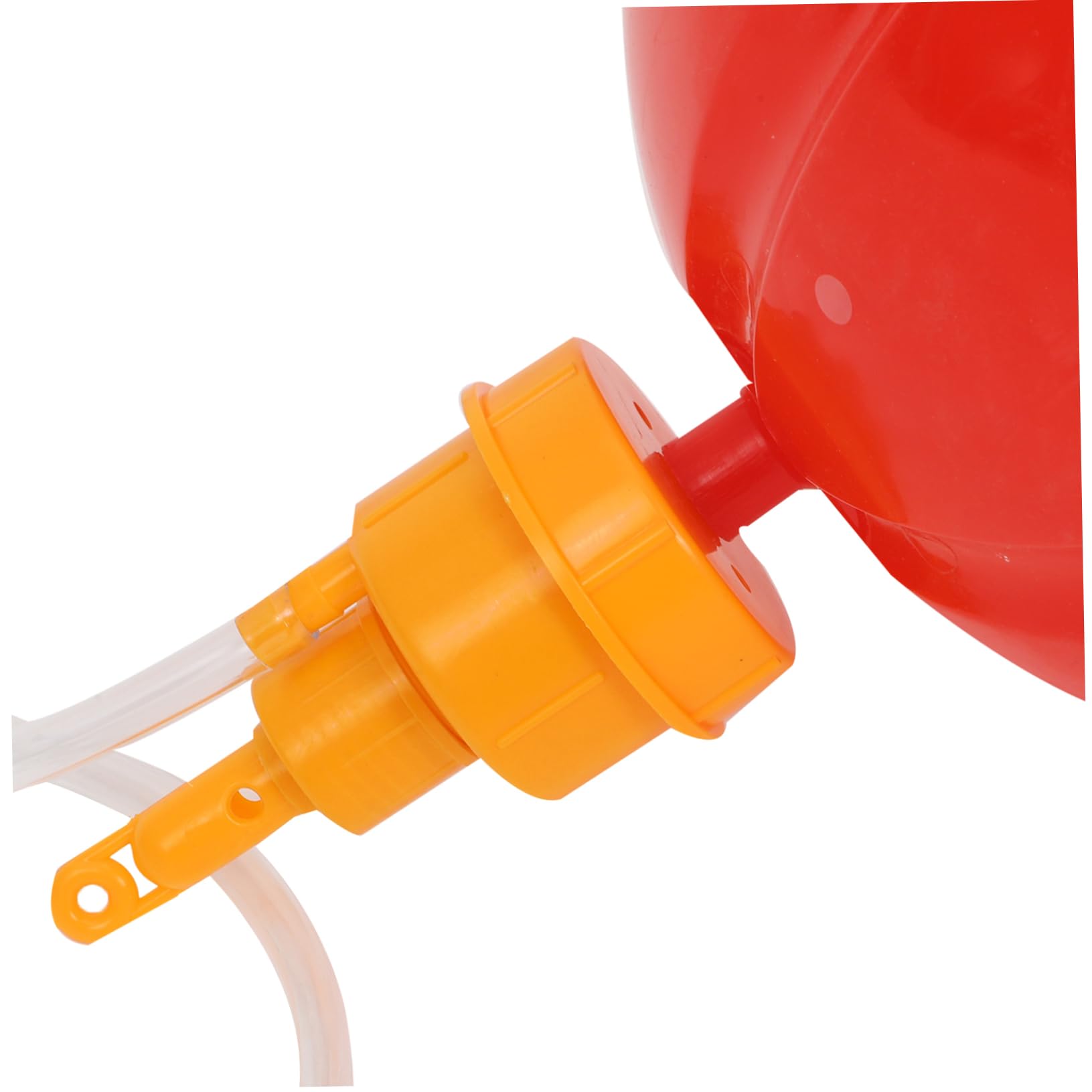 Bebedero Automático para Pollos y Patos, Juego 1 Unidad PP Rojo | Aves de Corral, Cría Avícola, Contenedor Peso Integrado, Resistente al Agua