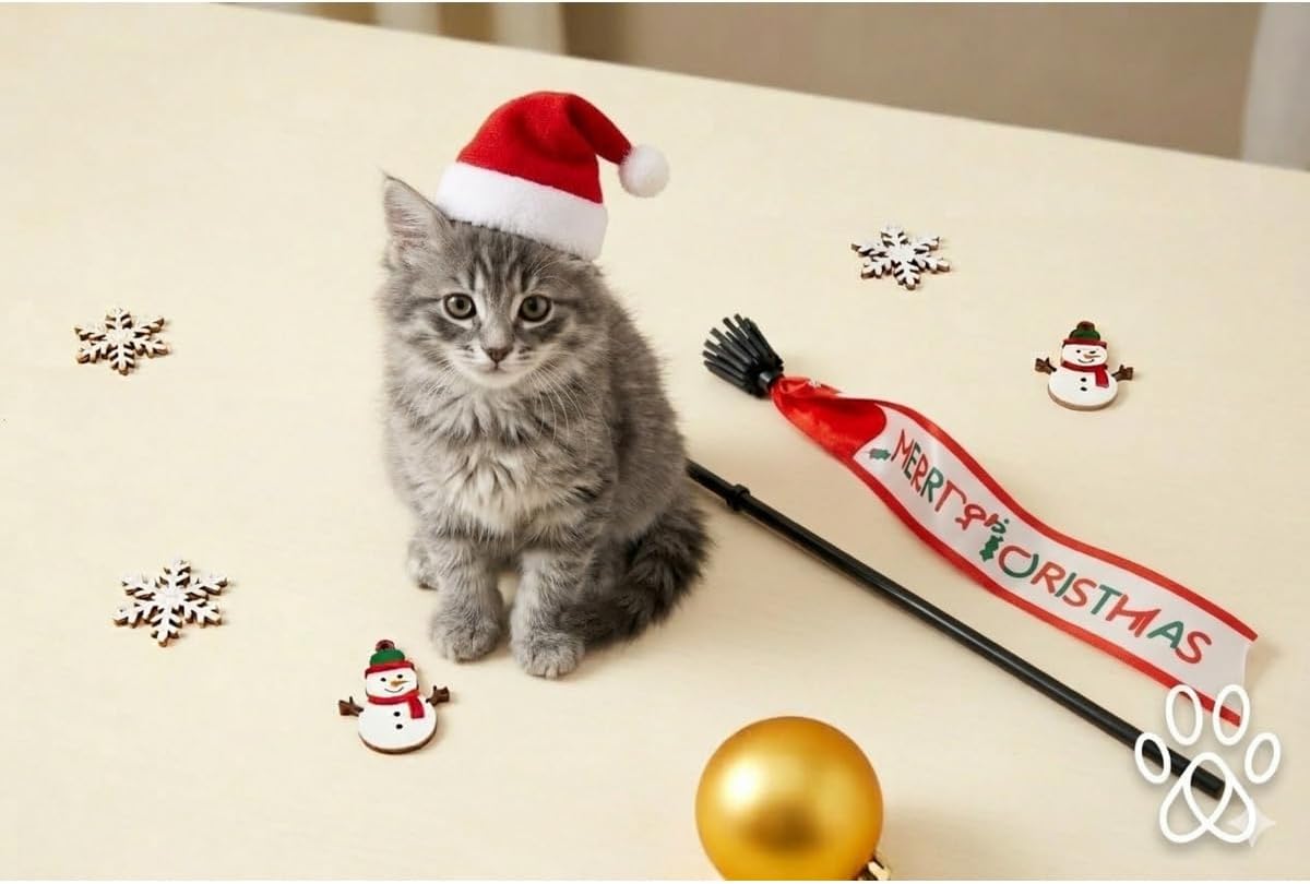 Tatucha Kedi Oyun Oltası, Yılbaşı Temalı, Merry Christmas Yazılı, İnteraktif, Çok Renkli