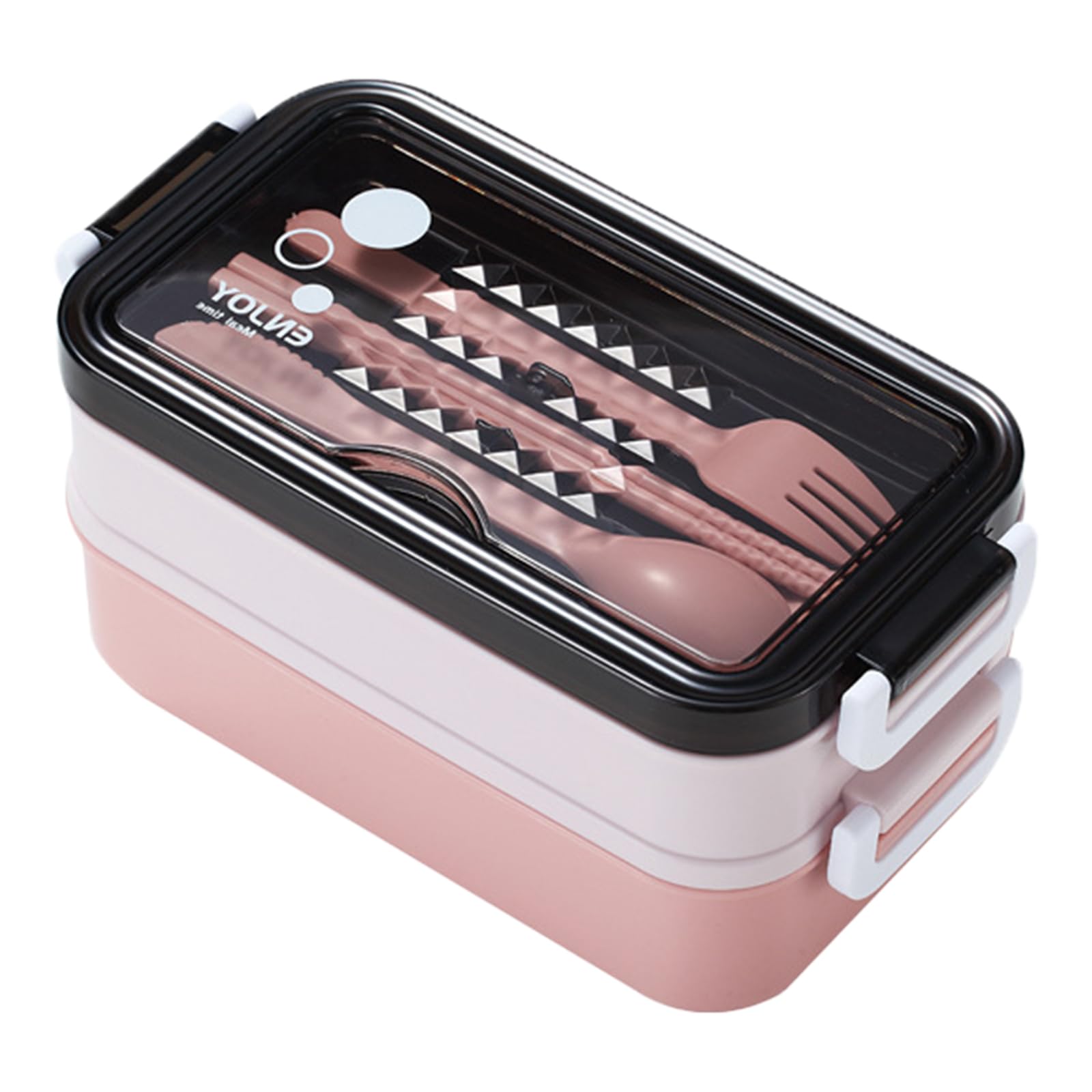 carotoe Spill Resistant Double Layer Lunch Box Nonrust Steel Insulated Food Jar Ergonomic Handle for Camping Commutes Leak Proof Thermal Lunch Container