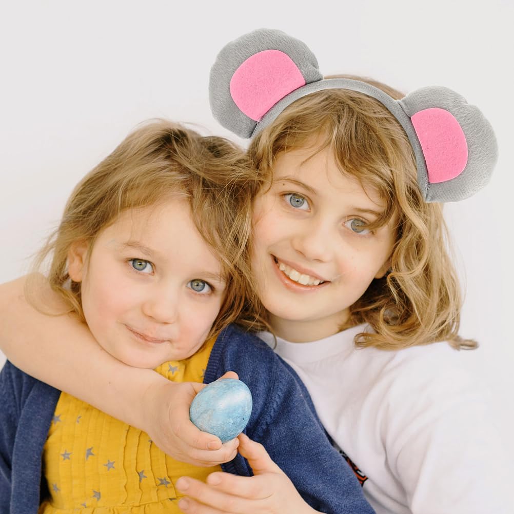 Beaupretty Mouse Ears Headband Kids Animal Costume Accessory Set with Nose Tail Bow Tie for Party Cosplay Halloween - Image 3