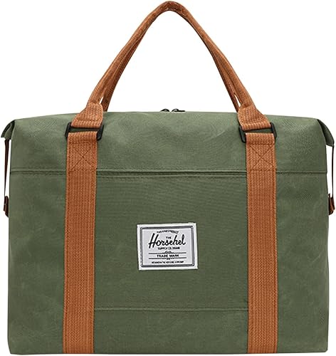 Bolsa de viaje para artículos personales, bolsas de gimnasio expandibles, bolsas de lona para deportes y viajes de fin de semana, Verde, Grande