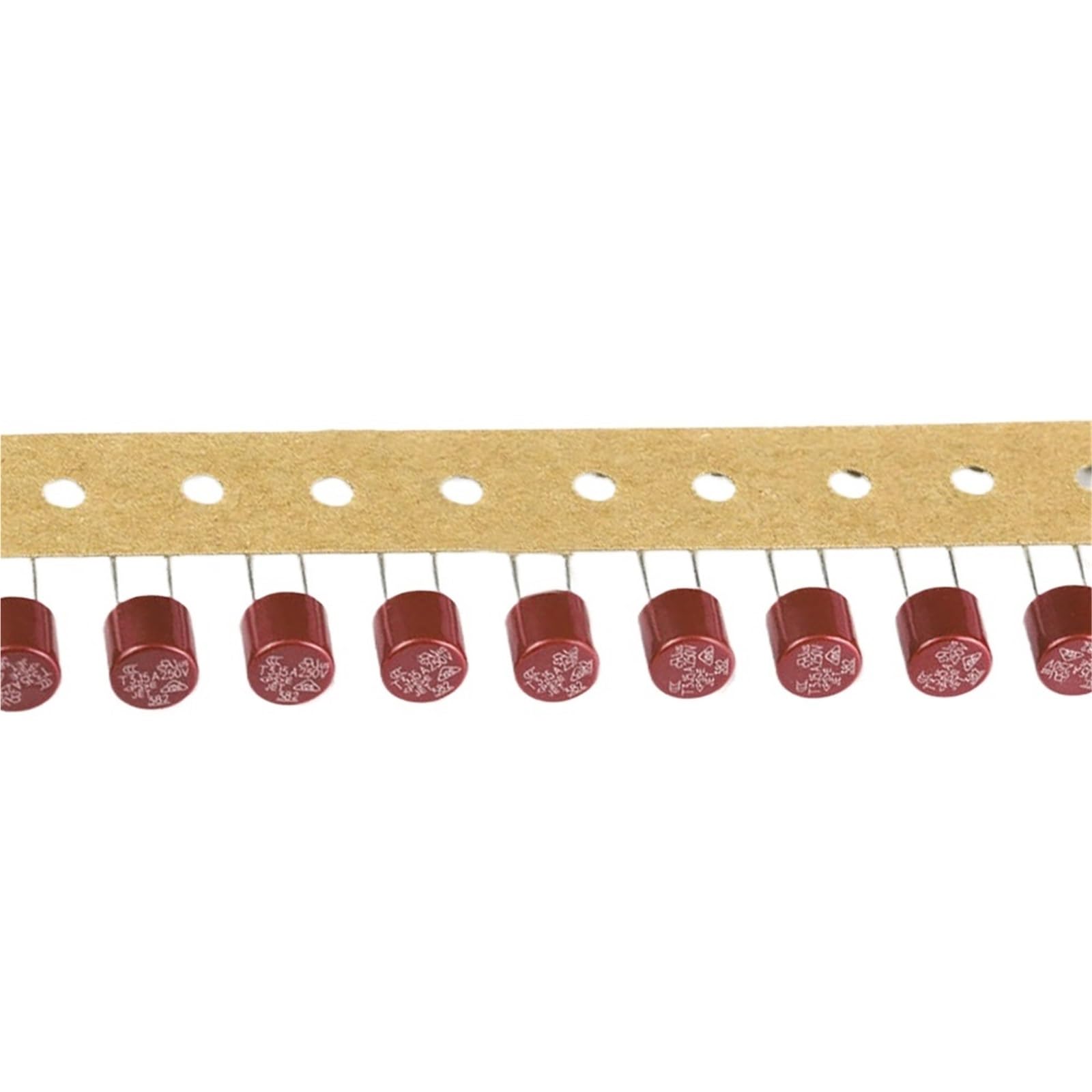 100 pezzi 382 Fusibili rotondi a fusione lenta 1A 2A 3,15A 4A 5A 6,3A 250V 382 Fusibile in plastica T2A for scheda di alimentazione TV LCD 382(T1A)