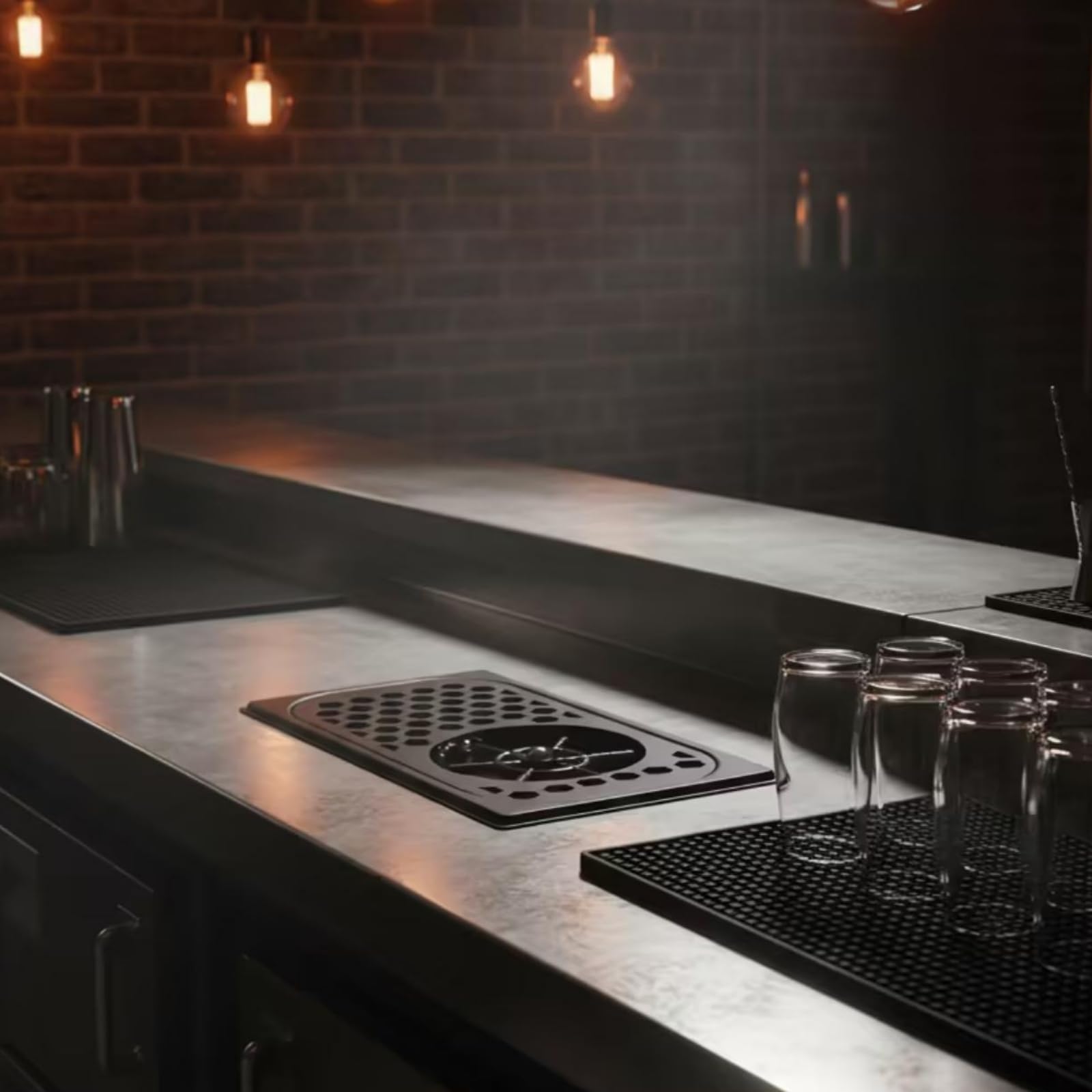 Lavatazze a Incasso Incassato Lavatazze in Acciaio Inox Antirumore Arredo Cucina, Nero