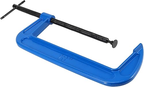 Miniatura 4 de MUKCHAP 2 abrazaderas en C de 10 pulgadas, abrazaderas C grandes de hierro maleable, abrazaderas G resistentes con profundidad de garganta de 4