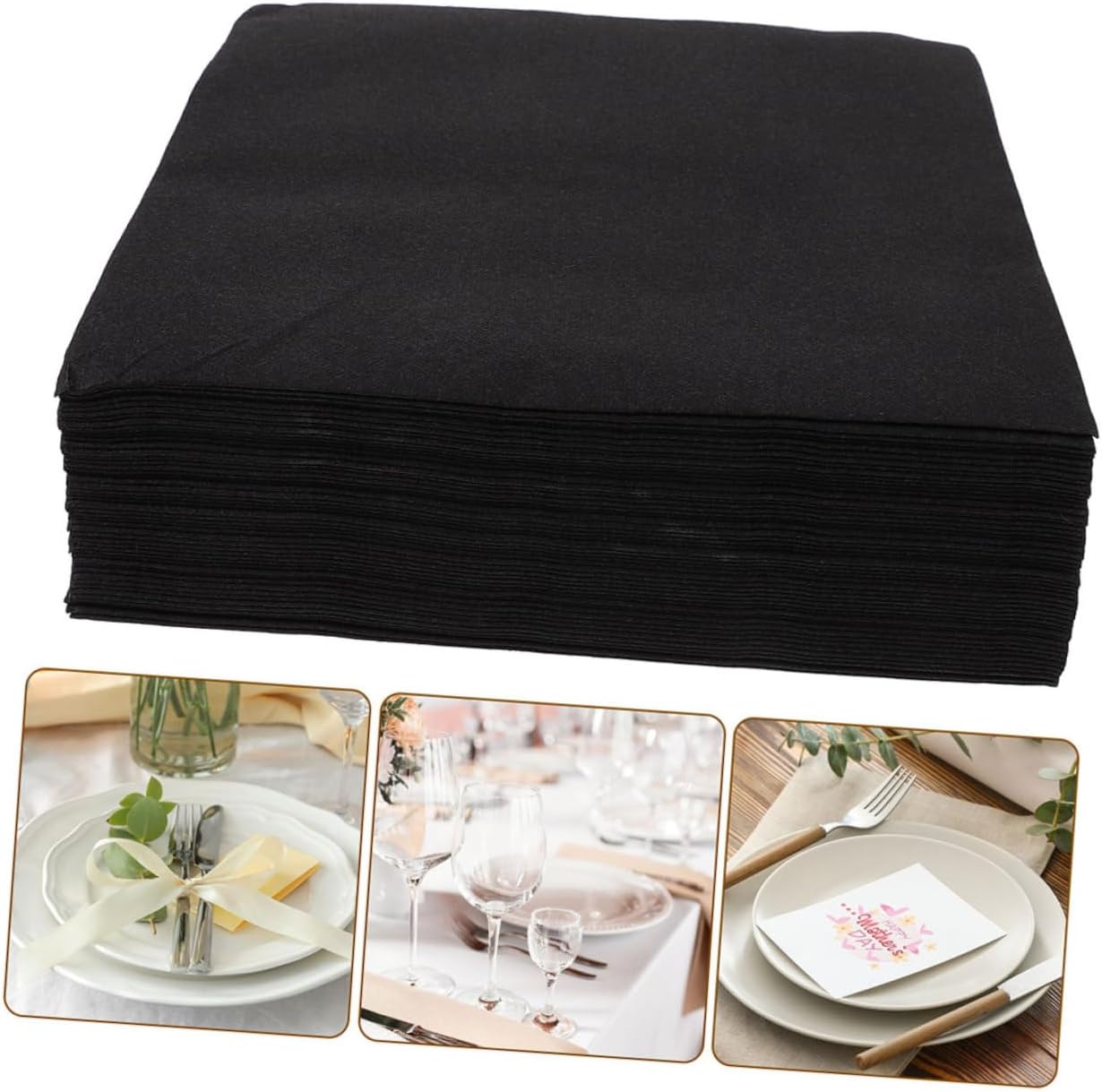 100pcs Thicken Paper Napkins Disposable Hotel Quality Napkins for Parties Weddings and Events Soft Absorbent Multi-purpose Elegant Convenient and Portable