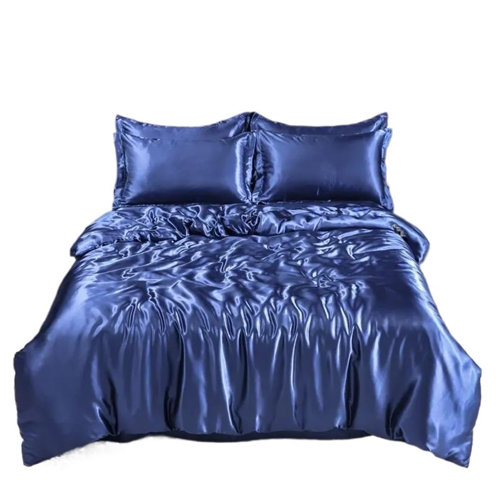 Parure de lit en satin de soie 180x220cm multicolore avec drap-housse