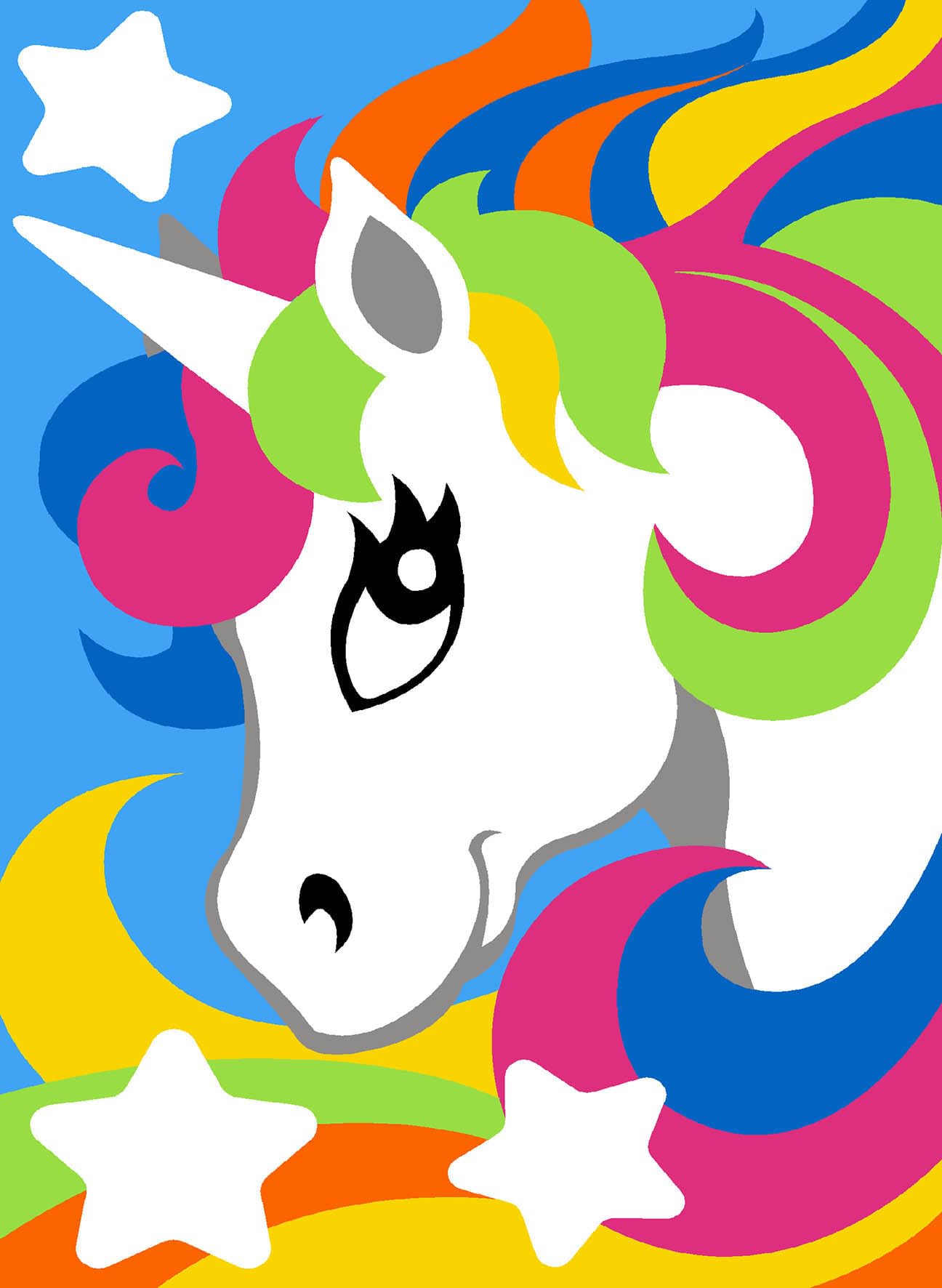 Kit Broderie Demi-Point Licorne Margot canevas complet avec fil coton DmC Art.89