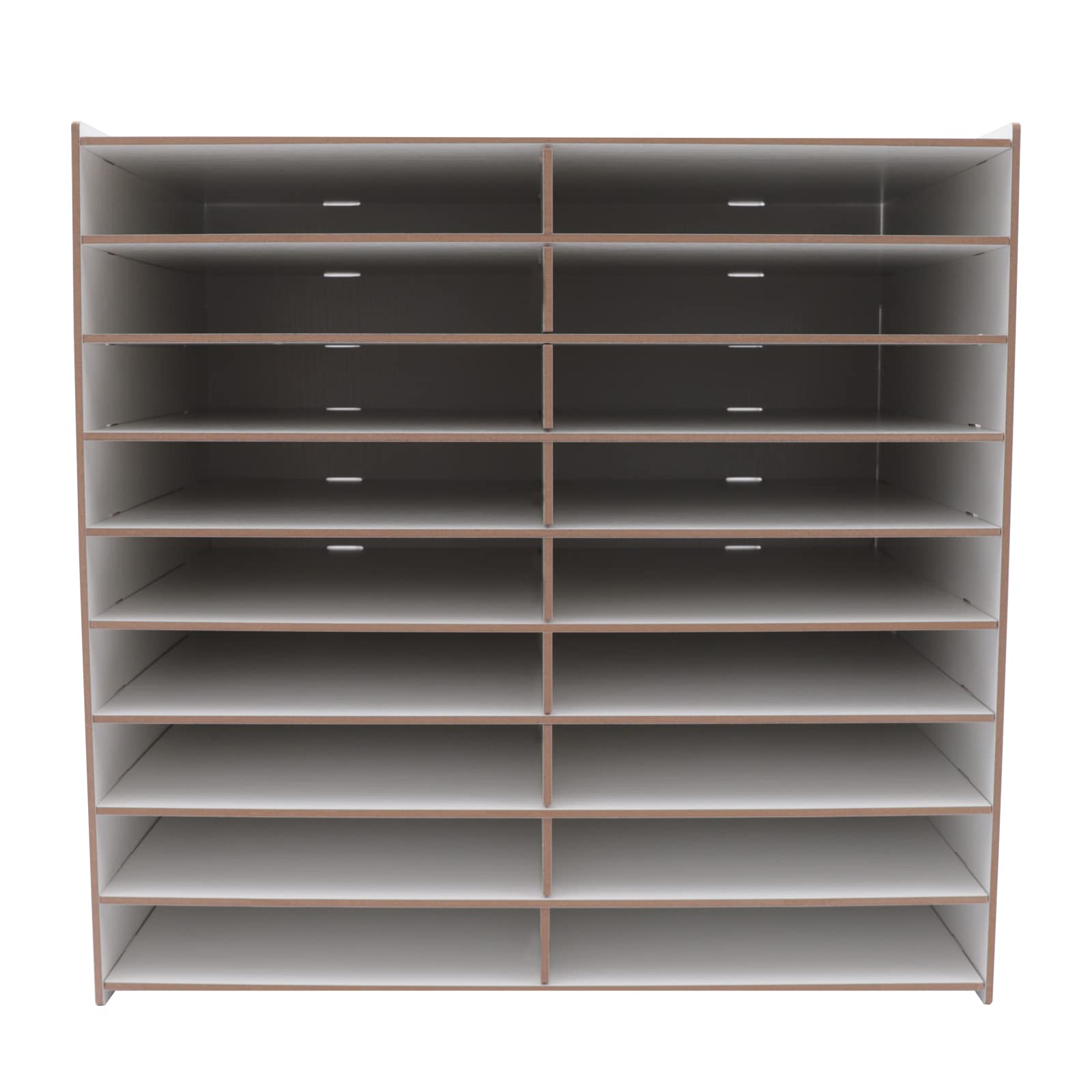 Dokumentenablage 9 Schichten, Holz A4 Briefablage 18 Ablagefächer, Schreibtisch Datei Organizer Ablagesystem für Büro Arbeitszimmer Schule Office 51.8 x 33x 49 cm (Weiß)