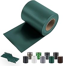 Sunnylaxx 35 m x 19 cm PVC Privacy Screen Mesh Strips for Outdoor Garden, Terrace, 20 Fixing Clips, Green