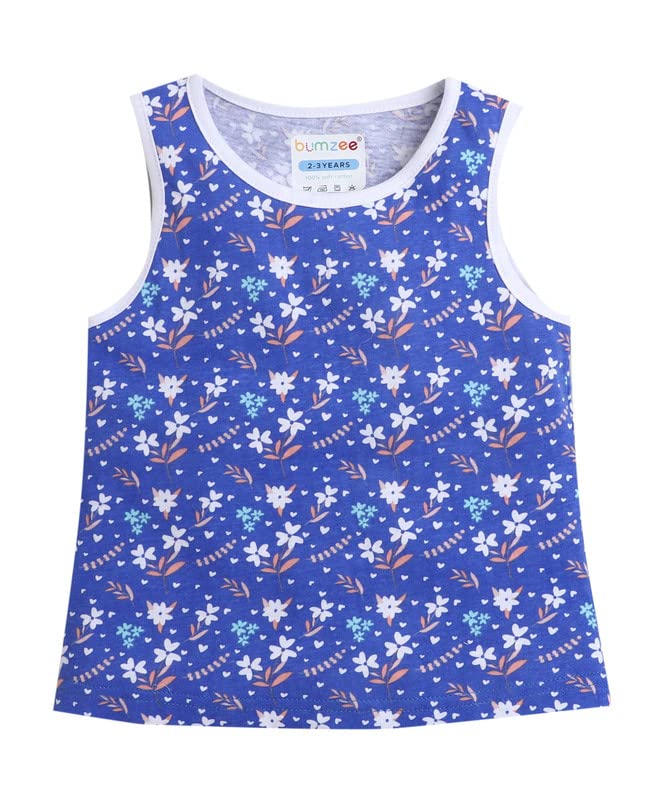 Image of BUMZEE Girl's Cotton Printed Regular Fit T-Shirt