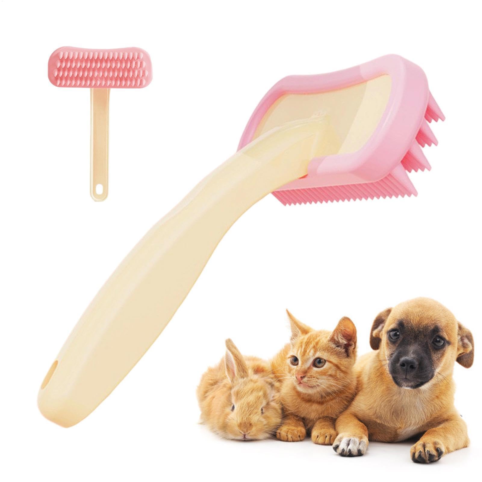 Cepillo de conejo - Cepillo de limpieza suave de silicona para mascotas, cepillo de silicona para gatos, conejos, gatos, animales pequeños, mascotas, limpieza de pelo