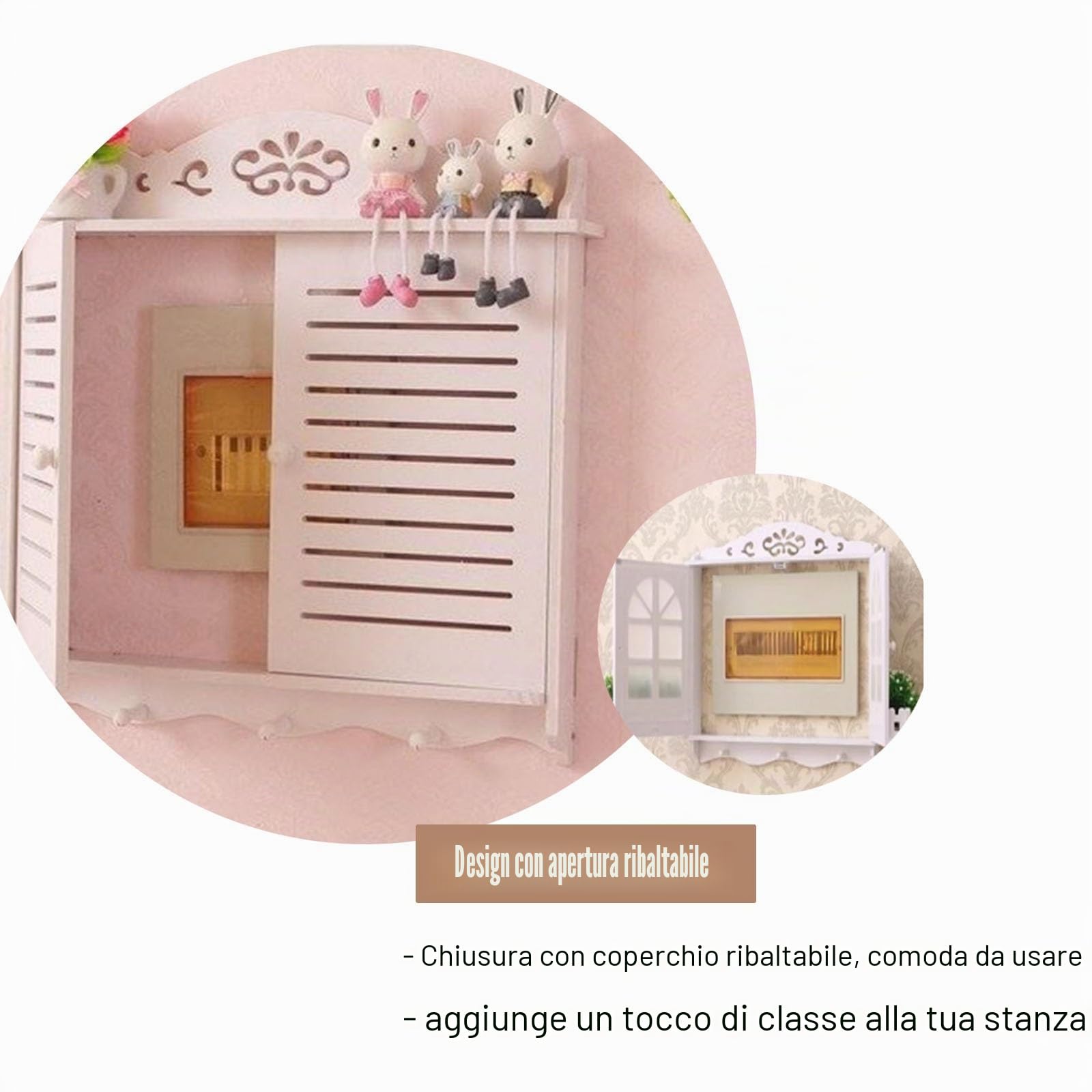 Elettrico Decorativo Copertura Decorativa per Scatola Interruttore Ufficio, Pannello Elettrico Lungo 40 46 50 58 Cm Nascondi Cornice/Mensola per Dipinti Ideale per la Casa, Coperchio Scatola per Misur