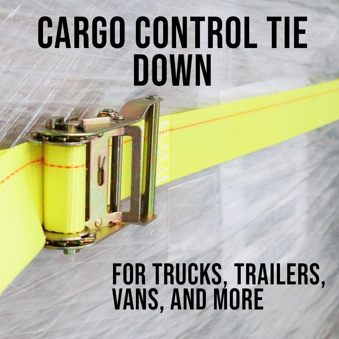 BoxerTool 2 Pack E-Track Ratchet Straps - 2" x 12ft Logistics Straps 4,400 lbs Heavy Duty Tie Down – Cargo Tie Down, E Track Logistic Straps - Image 7