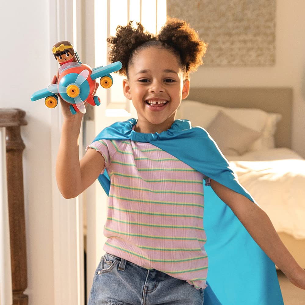 Learning Resources Avion Bolt Buddies Design & Drill, Jeu avec Un Avion et Une Figurine de Pilote, Jouet de Science et STEM, Cadeau pour Enfants, 3, 4, 5 Ans et Plus