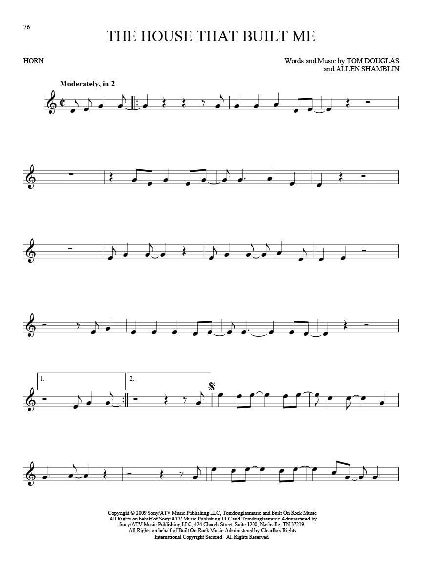 101 hit songs - for french horn - cor d'harmonie