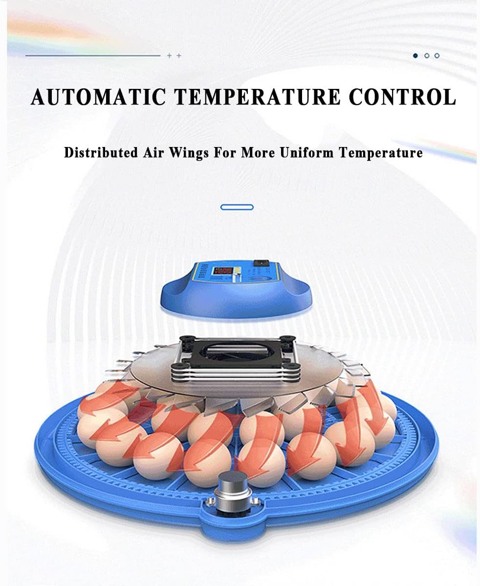 DUSTX Electric Chick Brooder,Automatic Hydrating Flipping Egg Chick Brooder,Automatic Temperature Control Poultry Coop,for Chicks Or Ducklings,M : Patio, Lawn & Garden