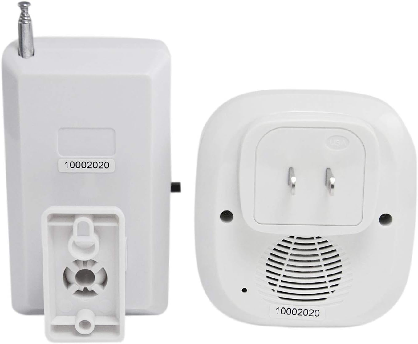 SadoTech¨ Wireless PIR Motion Sensor Doorbell Operating at Over 500-feet Range with Over 50 Chimes, No Batteries Required for Receiver, (White)