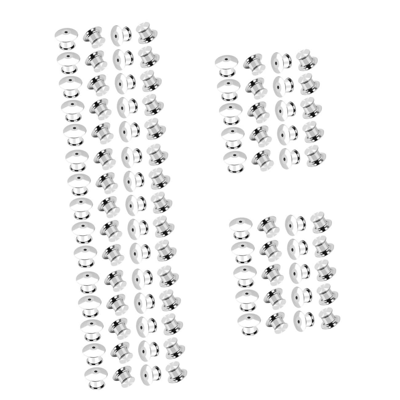 Cerceau de clé rétractable en cuivre et argent, lot de 5 ensembles de 20 pièces