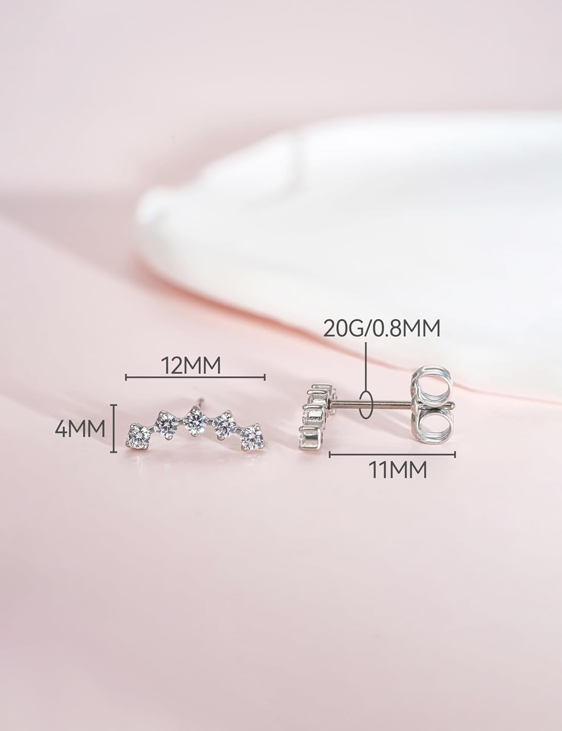 Limerencia G23 Pure Titanium Hypoallergenic Earrings | F136 Implant Grade Titanium Jewelry for Sensitive Ears - Image 3