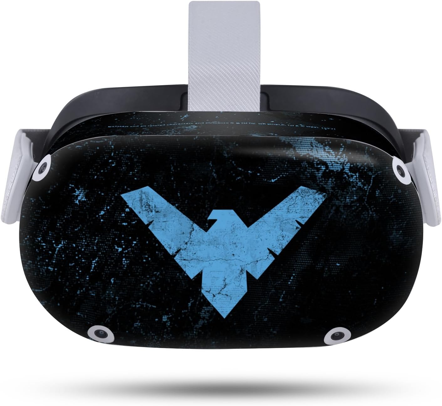 Head Case Designs Officially Licensed Batman DC Comics Nightwing Logos and Comic Book Vinyl Sticker Skin Decal Cover Compatible with Meta Quest 2