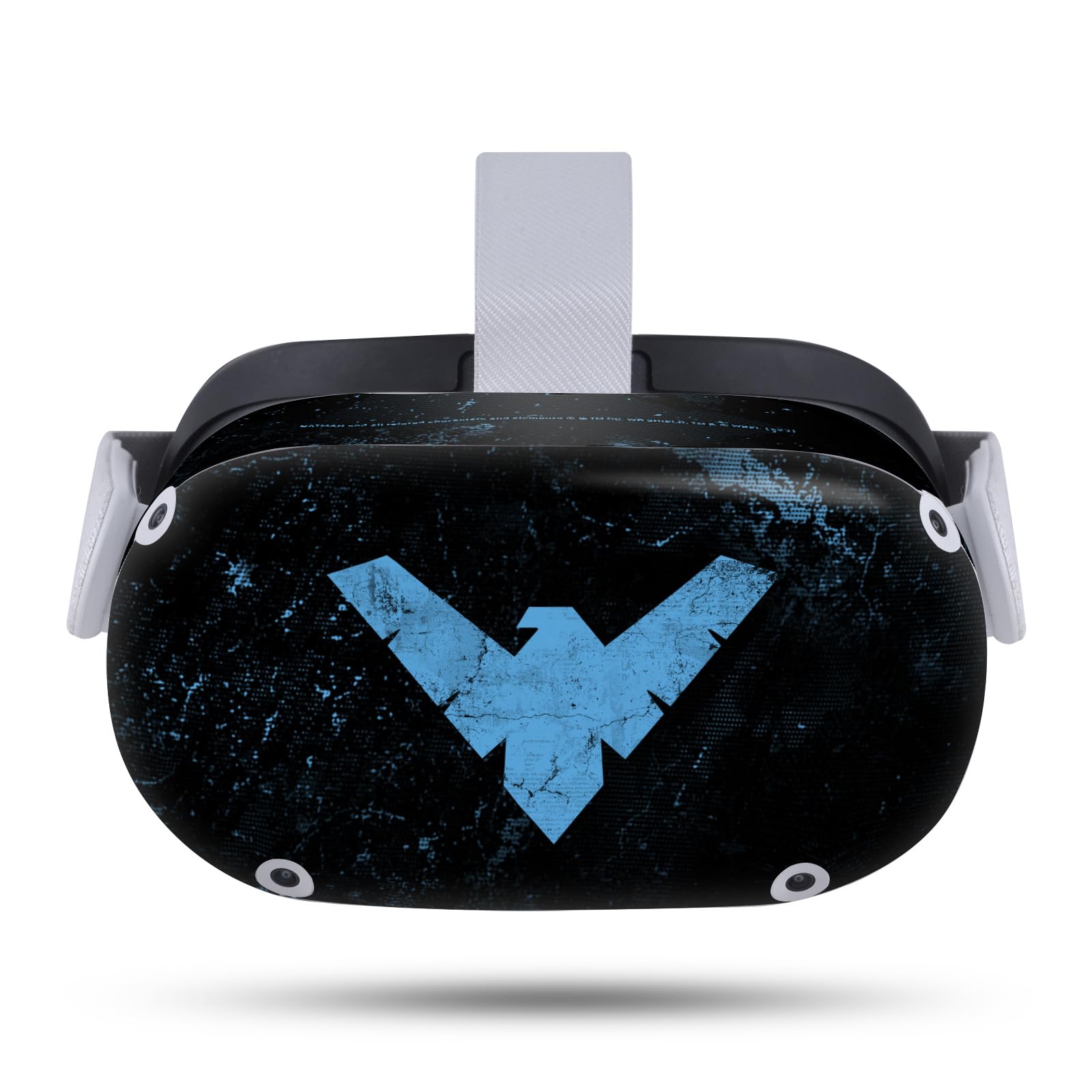 Head Case Designs Officially Licensed Batman DC Comics Nightwing Logos and Comic Book Vinyl Sticker Skin Decal Cover Compatible with Meta Quest 2
