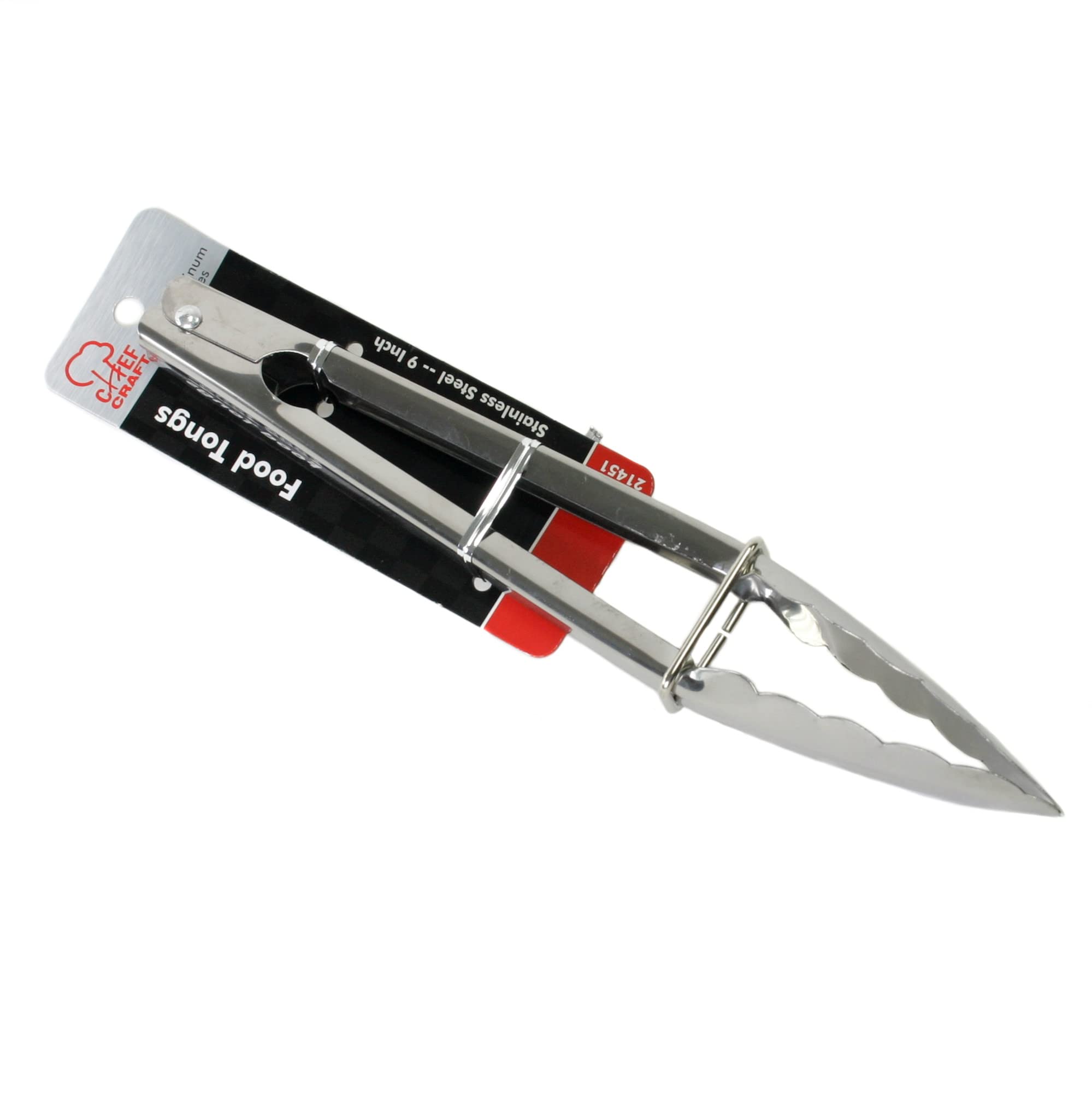 Chef Craft Klassische Muschelzange, 22,9 cm lang, Edelstahl