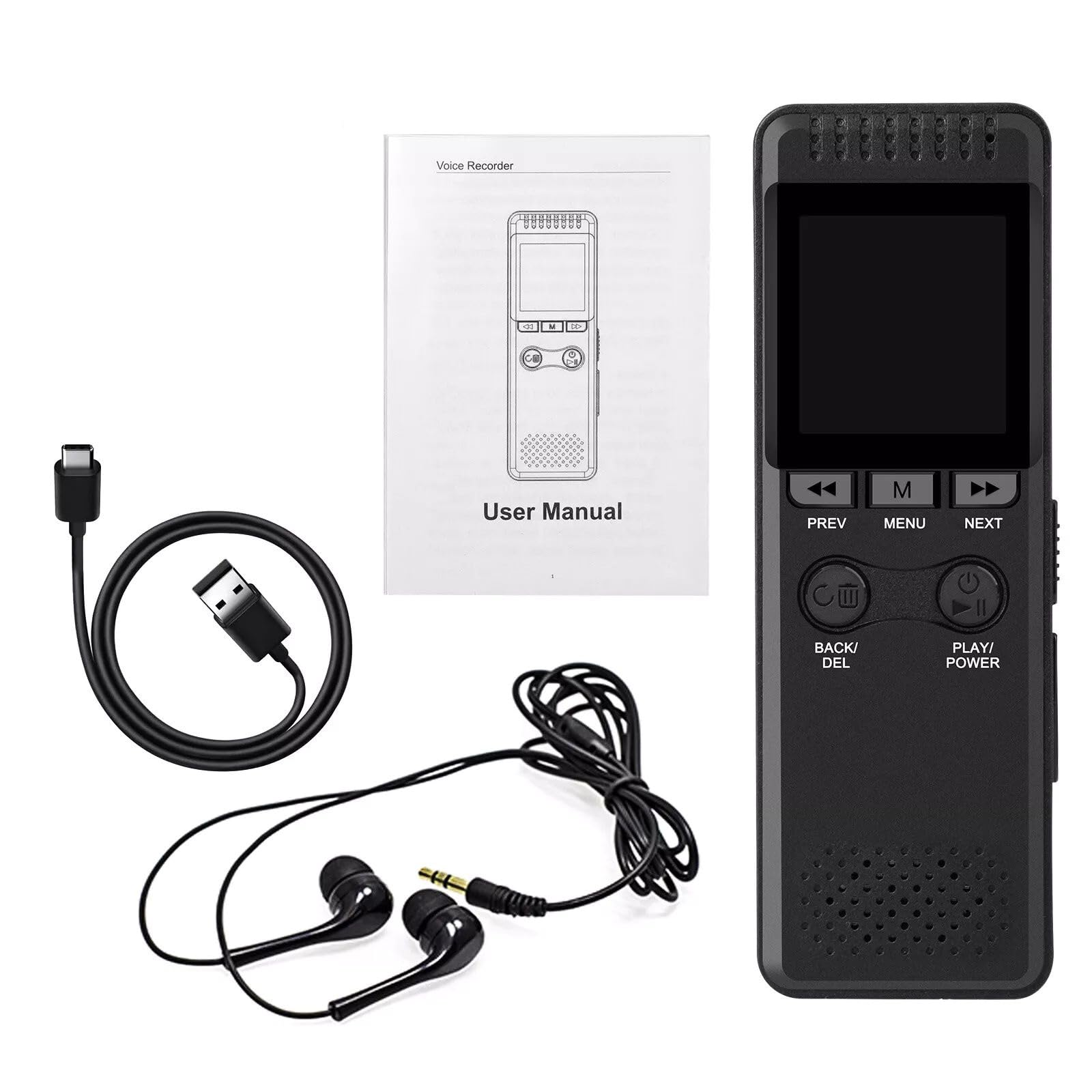 32GB Digital Voice Recorder for Lectures Meetings, Voice Activated Recorder Sound Audio Recorder MP3 Player Accessory-image-18