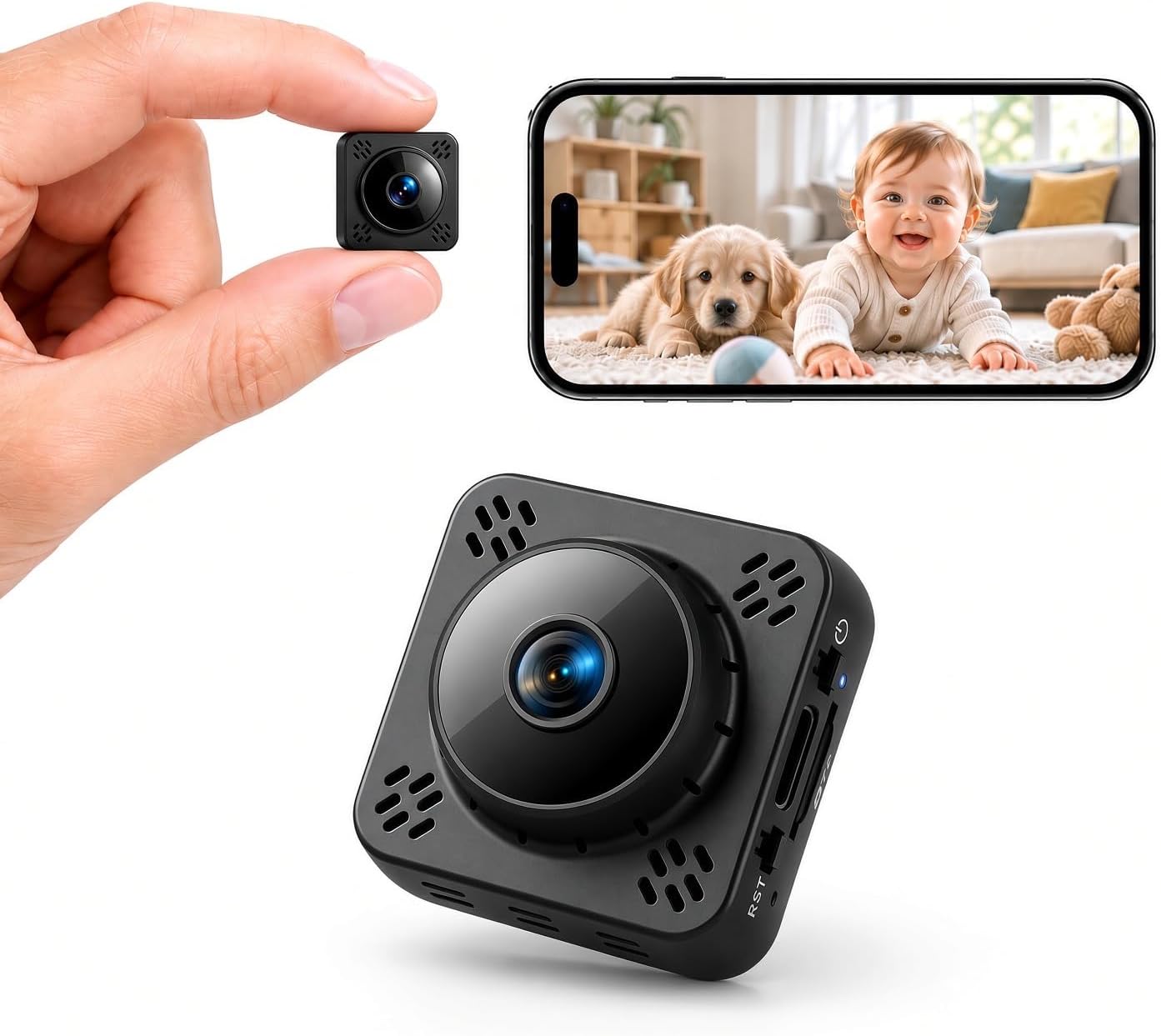 Mini Hidden Camera Nanny Cam Wireless with FREE Cloud for Home Security