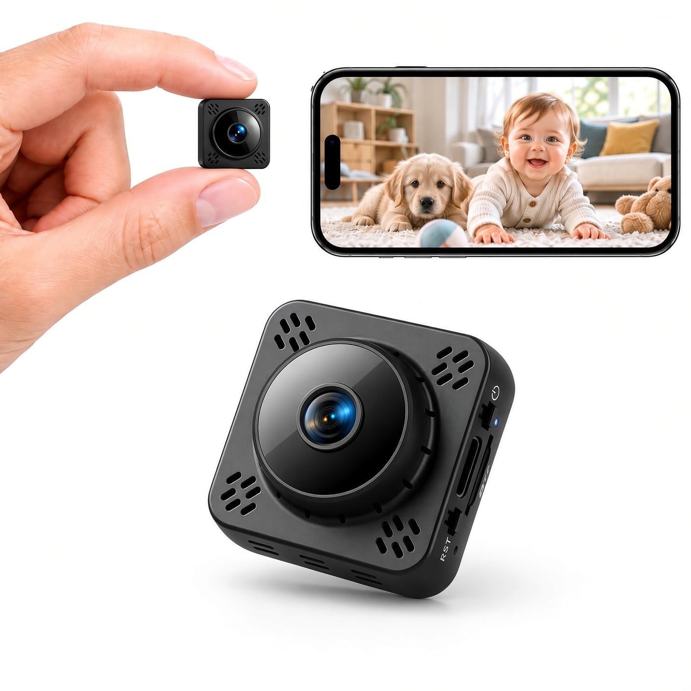 Mini Hidden Camera Nanny Cam Wireless with FREE Cloud for Home Security