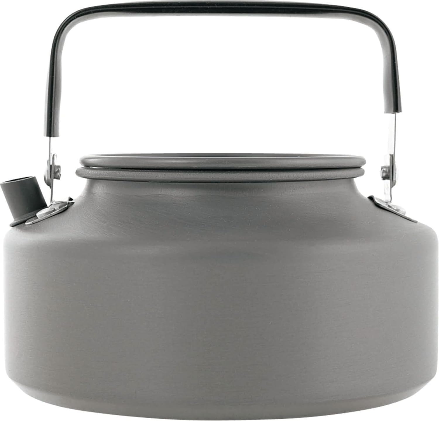 Kakusee GO-07 Camping Kettle, 0.3 gal (1.0 L), Diameter 5.5 inches (14 cm) x Height 5.2 inches (13.3 cm), For Direct Fire, Hard Anodizing, Stable, Fast Boiling, Wide Bottom Shape, Pouch Included