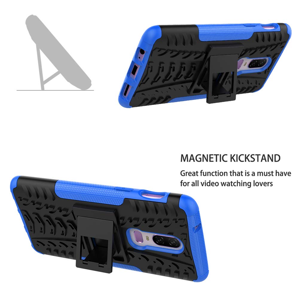 Coque Robuste Pour OnePlus 6 - Anti-choc, Légère Et Avec Support Intégré | Rouge Vif - 2