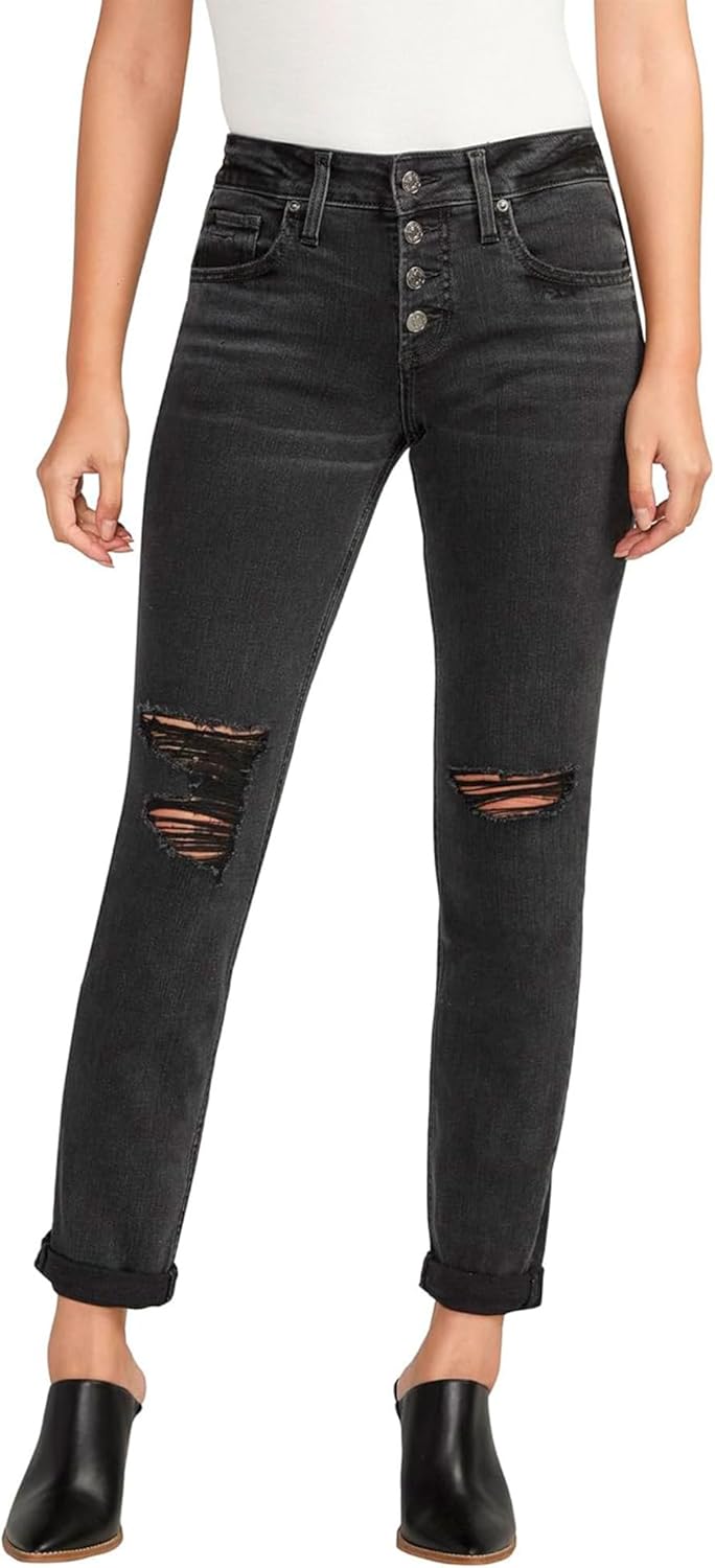 Silver Jeans-Womens Sam Relaxed Boyfriend Fit Jean