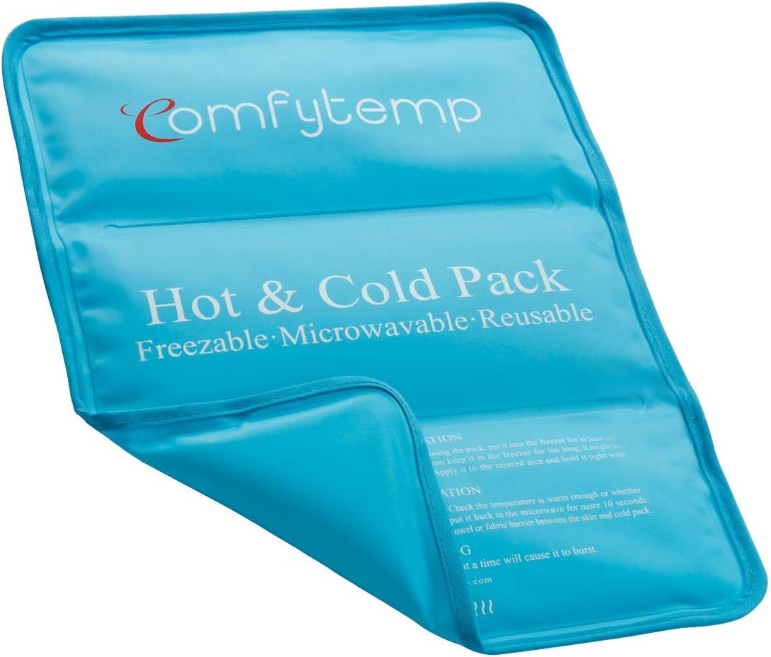 Comfytemp Reusable Gel Ice Pack for Injuries, 10.5" x 14.5" Instant Pain Relief Cooling Pad, Hot and Cold Compress for Shoulder, Neck, Knee, Back Injury, Swelling, Bruises, Surgery, FSA HSA Eligible
