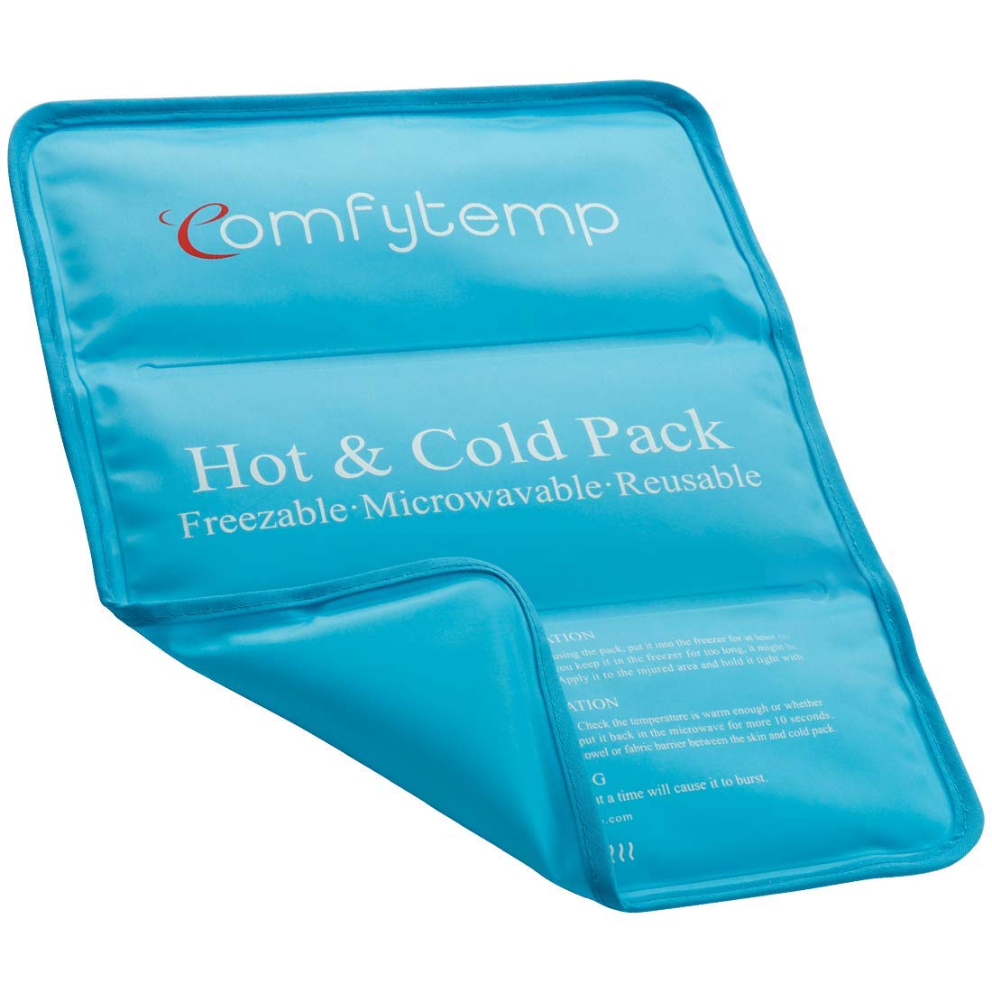 Comfytemp Reusable Gel Ice Pack for Injuries, 10.5" x 14.5" Instant Pain Relief Cooling Pad, Hot and Cold Compress for Shoulder, Neck, Knee, Back Injury, Swelling, Bruises, Surgery, FSA HSA Eligible