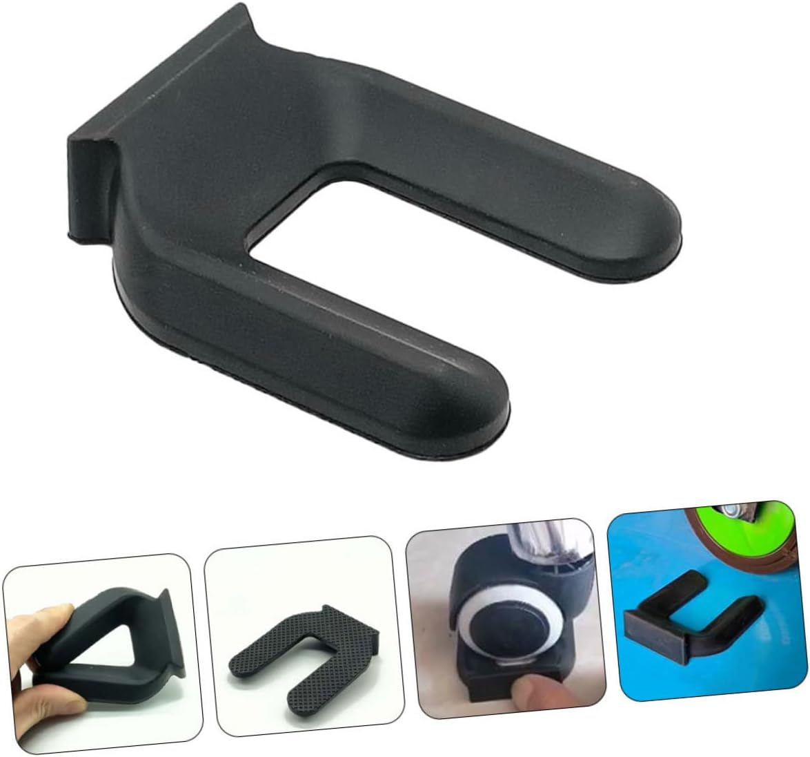 Gadpiparty 12 Pcs Wheel Retainer Anti Skid Pads for Furniture Automobile Mattress Slide Stopper Tire Chocks Dash Small Bed Wheel Stopper Mini Caster Wheels Low Profile Focus from Rubber Black