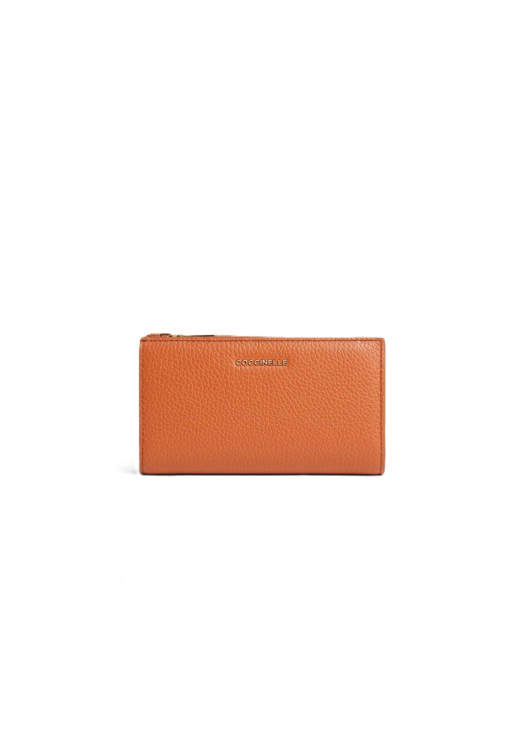 Coccinelle Pelle portafoglio Metallic Soft Wallet Crab marrone chiaro