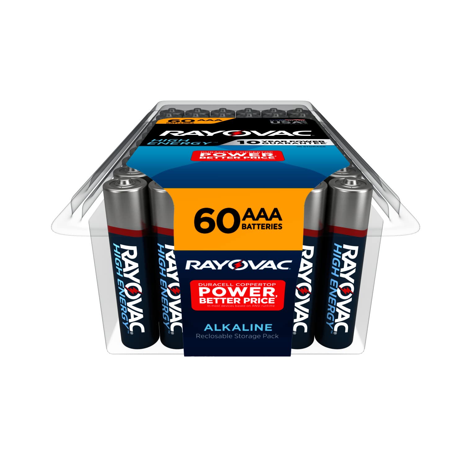 Rayovac AAA Batteries, Triple A Battery Alkaline, 60 Count