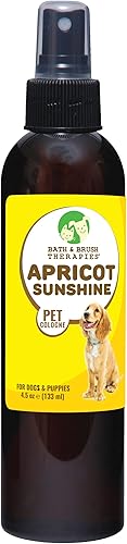 Bath & Brush Therapies® Apricot Sunshine Dog Cologne 4.5 oz | Perfume para perros de larga duración | Spray desodorizante