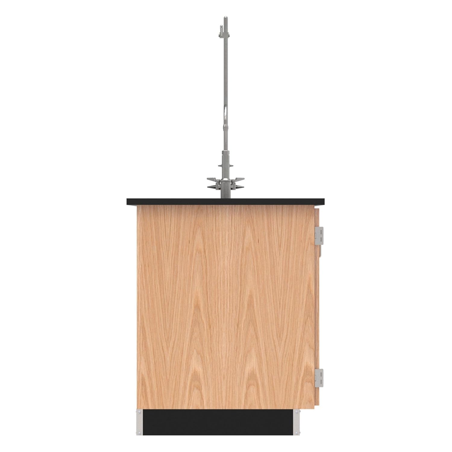 Diversified Spaces Classroom 5' Instructor's Science Desk, 60"W x 30"D x 36"H, Solid Oak Base, Epoxy Resin Top, Greenlaw Arm, Sink, Cabinet. 4 Drawers, Made in the USA