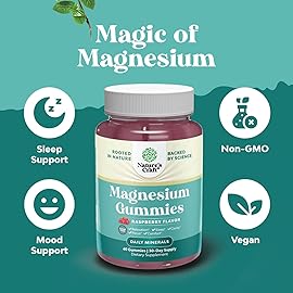 Sugar Free Magnesium Gummies for Adults - Vegan Chewable Magnesium Citrate Gummies with 180mg Elemental - Relaxing Gummy Non GMO Halal and Gluten Free Berry Flavor (2 Months)