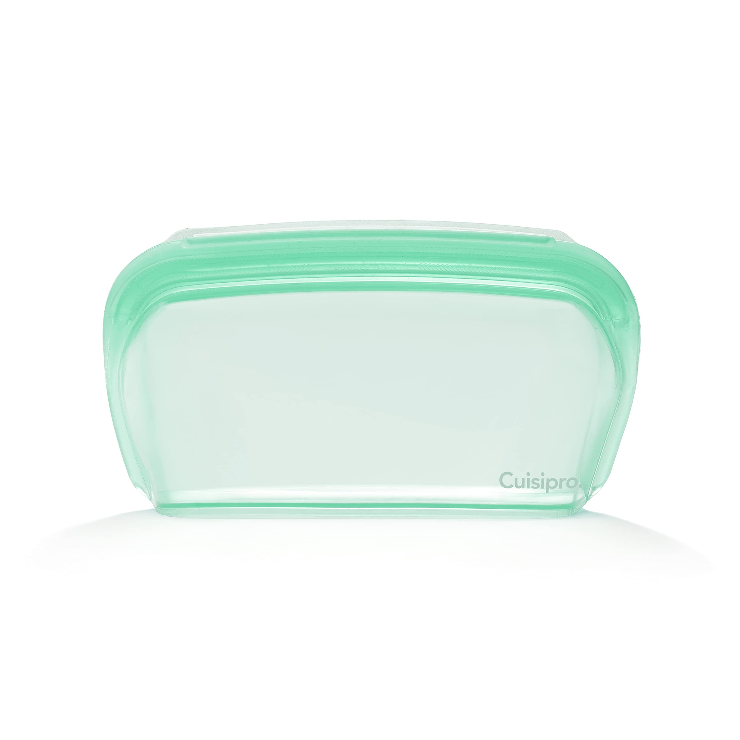 Sac réutilisable en silicone de qualité supérieure avec base stable verte